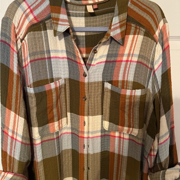Pilcro Multicolor Plaid Long Sleeve Dress - Picture 2 of 4